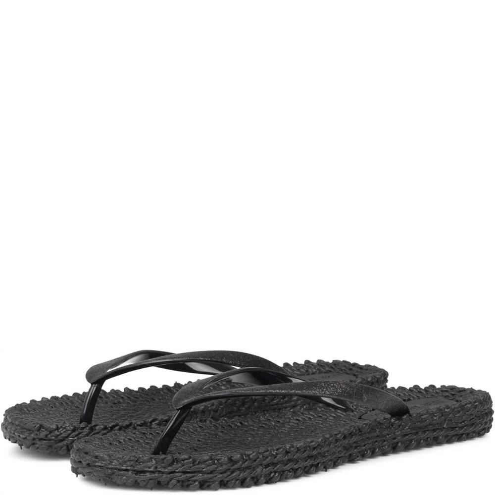 NEW ILSE JACOBSEN women's cheerful flip flops in black